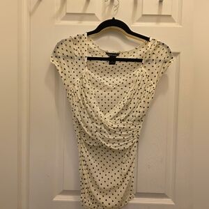 Moda International Cream and Black Polka Dot Dress